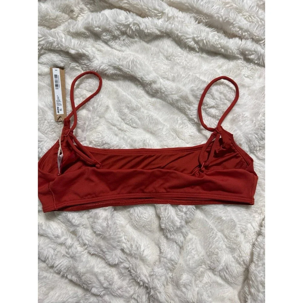 Skims Classic Swim Square Neck Scoop Bikini Top Terra Medium